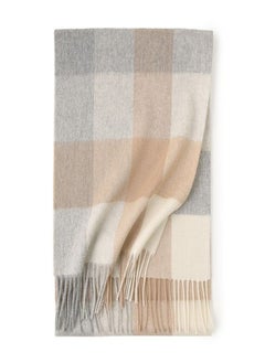 Buy Warm Long Cashmere Check Scarf Multicolour in UAE