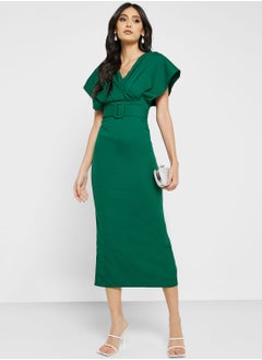 Buy Off Shoulder Belted Shift Dress in UAE