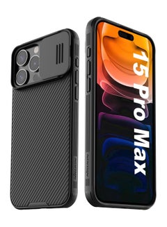 Buy iPhone 15 Pro Max Case Camshield Pro Slide Camera Protection Back Cover TPU Edges Hard PC Back Frame Shockproof Case  for iPhone 15 Pro Max in UAE