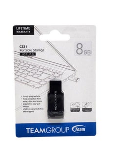 Buy C221  Portable Storage USB2.0 FLASH DRIVE 8GB Black in UAE