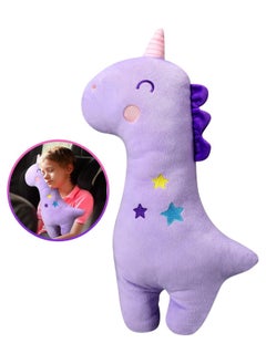 Buy Unicorn Seat Belt Pillow Kids - Unicorn Seat Belt Cover, Vehicle Shoulder Pads, Car Seatbelt Cushion for Kids, Seat Strap Pillows Kids, Animal Travel Pillow (Purple) in Saudi Arabia