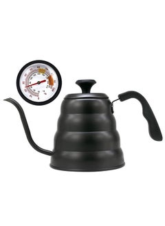 Buy V60 Coffee Pour-Over Kettle with Thermometer, 1200ml Stainless Steel Coffee Gooseneck Thin Spout Kettle for Stovetop Coffee, Tea, Espresso Machine in Saudi Arabia