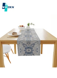 اشتري Bohemian Patterned Table Runners, Vintage Elegant Farmhouse Polyester Tablecloths, Family Dining Party Coffee Table Top Decorations في السعودية