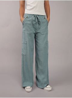 Buy AE Dreamy Drape Linen-Blend Baggy Wide-Leg Cargo Pant in Egypt