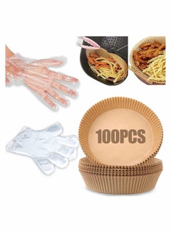 Buy Air Fryer Disposable Paper Liner 100pcs with Gloves in Saudi Arabia