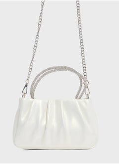 Buy Satin Ruched Evening Bag in UAE