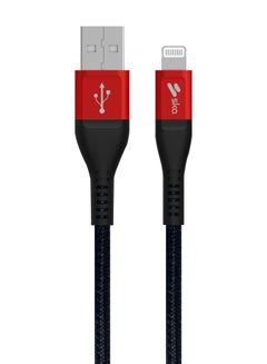 Buy SKA USB-A to Lightning cable 1.2Meters braided, MFI certified, Black in UAE