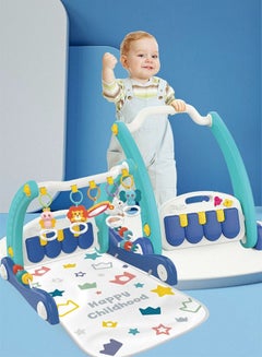اشتري Baby Walker Baby Gyms & Playmats 2-in-1 Blue 52*49*43cm في السعودية