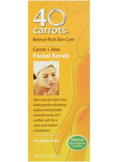 Buy Carrot Aloe Facial Cleansing Facial Scrub Helps Improve Skin Tone & Texture Get Softer Radiant Looking Skin Made In Usa Paraben & Cruelty Free (3Oz) in UAE