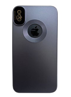 اشتري جراب iPhone XS Max جراب سيليكون لون ميتاليك مع واقي عدسة للكاميرا لهاتف أيفون أكس أ س ماكس - أزرق فاتح في مصر