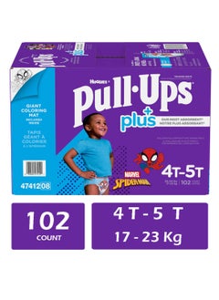 Buy Pull-Ups Plus Training Pants For Boys Exclusive Marvel Spider Man Designs 4T to 5T/17-23 kg / Pack of 102 in UAE