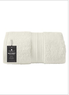 Buy Premium 100 % Combed Cotton 1-Pcs Bath Sheet (85 X 172 CM) 600 GSM Large Towel, Highly Absorbent, Quick Dry,Best Towel for Bathroom, Spa And Hotel,Cream in Saudi Arabia