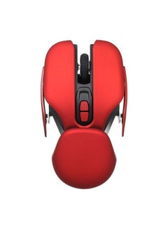Buy 2.4G Wireless Mouse Ergonomic Office Mouse 10m Transmission Distance 3-level Adjustable DPI Plug and Play for PC Laptop Red in UAE