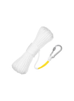 Buy Hollow Braided Polypropylene Line Rope, Heaving Line with Spring Hook for Ring Buoy Pool Life Preserver Ring Rope Boat Anchor Rope, Not Easy to Get Rust and Abrasion(White,15 M/ 16.4 Yards)(1 Pack) in UAE
