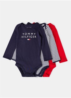 Buy Baby Logo Print Bodysuit (Pack of 3) in UAE