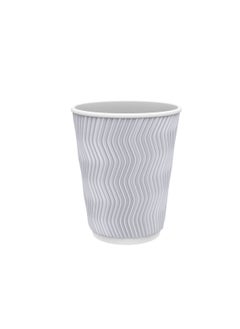 Buy 25-Piece White Ripple Paper Cups 8 OZ in UAE