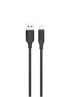 Buy USB-A to Lightning PVC Cable 3M / 480mbps Transfer Speed / Quick Charge Capability / Wide Compatibility / 10000 Bends Life Span / Secure & Safe / Charge & Sync - Black in UAE