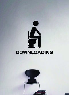 اشتري Funny Bathroom Downloading Wall Decal - Wall Arts Home Décor - Wall Sticker, 50x50 cm by Spoil Your Wall في الامارات