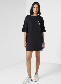 Buy Crew Neck Logo T-Shirt Dress in UAE