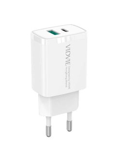Buy VIDVIE Model PLE243 Fast Charging USB-A with 20W Lightning Cable - White in Egypt