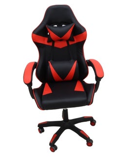 Buy Adjustable Gaming Chair with Armrest and Head Support Pillow, Office Chair with Adjustable Armrests, 360 Degree Rotatable Seat and Chair, 50X60X120cm in Saudi Arabia