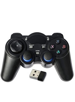 اشتري لوحة تحكم ألعاب USB لاسلكية ، لعبة كمبيوتر للكمبيوتر الشخصي ، لأجهزة الكمبيوتر / الكمبيوتر المحمول (Windows XP / 7/8/10) و PS3 و Android و Steam - [أسود] في الامارات