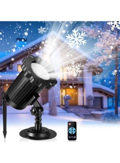 اشتري Snowflake Projector Lights, Rotating Highlight Dynamic LED Snow Light Projection, Single Head في الامارات