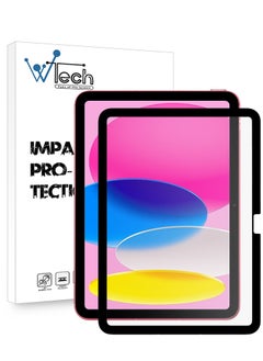 اشتري Nano Ceramic Ultra HD Anti Glair Screen Protector For Apple iPad 10 2022 10th Generation 10.9 Inch Clear/Black في السعودية