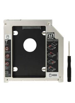 Buy Keendex KX 1879 12.7mm Hard Drive Caddy Tray 2.5 inch Universal SATA to SATA 2nd SSD HDD Hard Drive - Silver & Black in Egypt