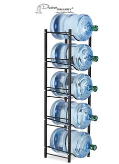 Buy 5-Tier Water Bottle Holder Cooler Jug Rack, 5 Gallon Water Bottle Storage Rack Detachable Heavy Duty Water Bottle Cabby Rack in UAE