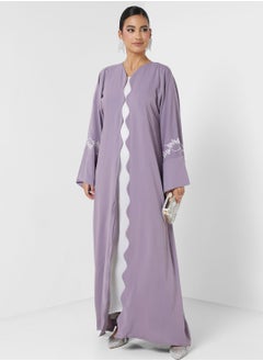 Buy Flared Sleeve Open Abaya in Saudi Arabia