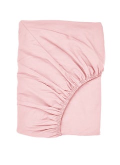 Buy Fitted Sheet Light Pink 140x200 Cm in Saudi Arabia