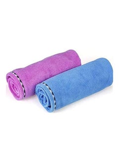 اشتري 2-Piece Hair Towel Wrap Set Multicolour 63x24cm في مصر