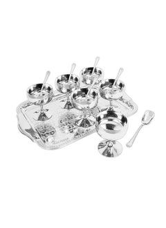 Buy Stainless Steel Ice Cream Set 13 Piece Gold Plated in Egypt