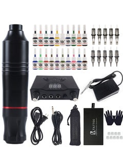 Buy Tattoo Pen Kit Rotary Tattoo Machine Kit with Power Supply and Tattoo Cartridge Needles Complete Tattoo Kit for Beginners in UAE