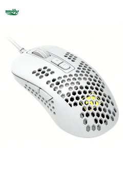 Buy 383 Ultralight Wired Gaming Mouse, Lightweight Honeycomb Shell, 4 RGB Breathing Backlit Mice, 4 Adjustable DPI 2400, USB Optical Computer Mice For Win10/XP/PS4/PS5//Air//Acer in UAE