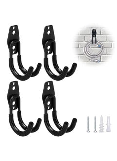 Buy Garage Hooks, Garage Storage Hooks with Anti-Slip Coating, Garage Wall Hooks for Organizing Bike, Ladder, Garden Tools(4 PCS) in Saudi Arabia