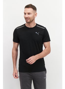 Buy Men Sportswear Fit Short Sleeve Training Top, Black in UAE