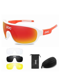 اشتري 4 عدسات نظارات شمسية لركوب الدراجات في الهواء الطلق نظارات رجال ونساء لركوب الدراجات في الامارات