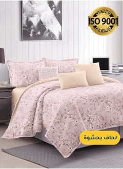 Buy Microfiber Printed Comforter Sets, Fits 120 x 200 cm Single Size Bed, 4 Pcs, With Soft Filling, Celine Series in Saudi Arabia