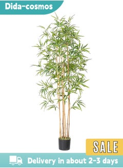 Buy Dida-cosmos Artificial Tree, Real Touch Technology Feels Nearly Natural Fake Bamboo Silk Plant with 6 Trunks Plant with 1,000+ Natural Lifelike Leaves in  for Modern Home Decor indoor,outdoor And Office Use,Housewarming And Office Gift in Saudi Arabia