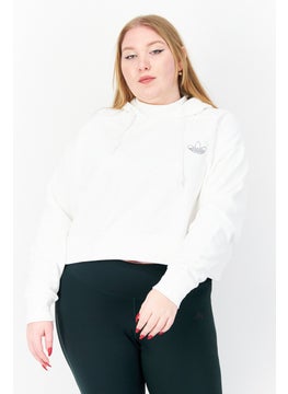 اشتري Women Plus Size Hooded Long Sleeve Outdoor Hoodies, White في الامارات