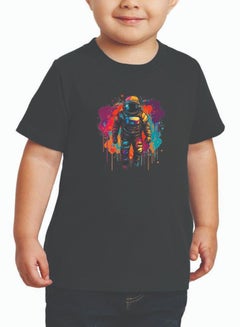 Buy Boys Black Colour Drip T-Shirt - Round Neck Short Sleeve T-Shirt - Soft and Comfortable Kids Boys Tshirt - Perfect for Everyday Wear in UAE