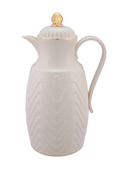 Buy Plastic Coffee/Tea Flask 1 Liter Brown/Gold in Saudi Arabia