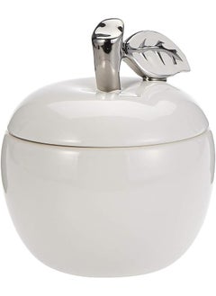 Buy Ceramic 7 Inch Apple Pot White in Saudi Arabia