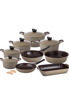 اشتري 16-piece cookware set made of high-quality granite with Korean materials and specifications and Saudi industry في السعودية