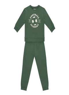 Buy 1 Pack Boys Greentreat Organic Cotton Oversized Sweatshirt and Slouch Jogger in UAE