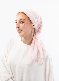 Buy Square plain Crepe Chiffon Flamingo Rose For Women in Egypt