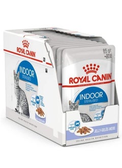 Buy Royal Canin FHN Indoor Wet Food Pouches Box of 12x85g Feline Breed Nutrition Cat in UAE