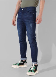 Buy Light Distressed Slim Fit Jeans in Saudi Arabia